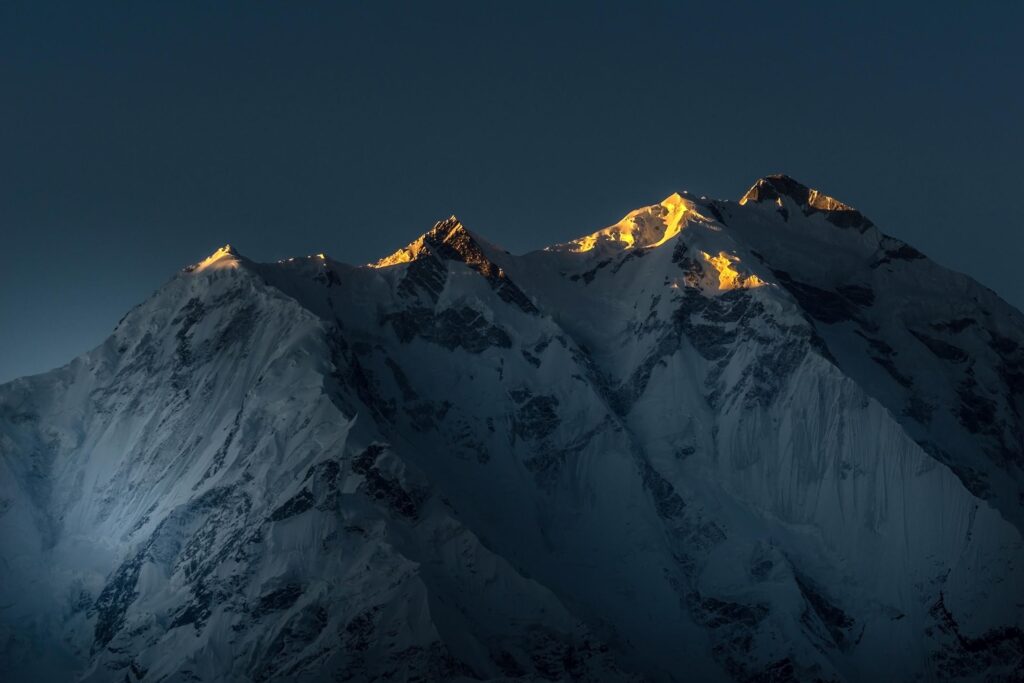 Mount Rakaposhi covered with snow